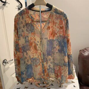 Pilcro by Anthopologie Boho Batwing Blouse